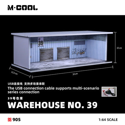 A-39 Warehouse Assembly Scene - w/Lights - M·COOL 1:64