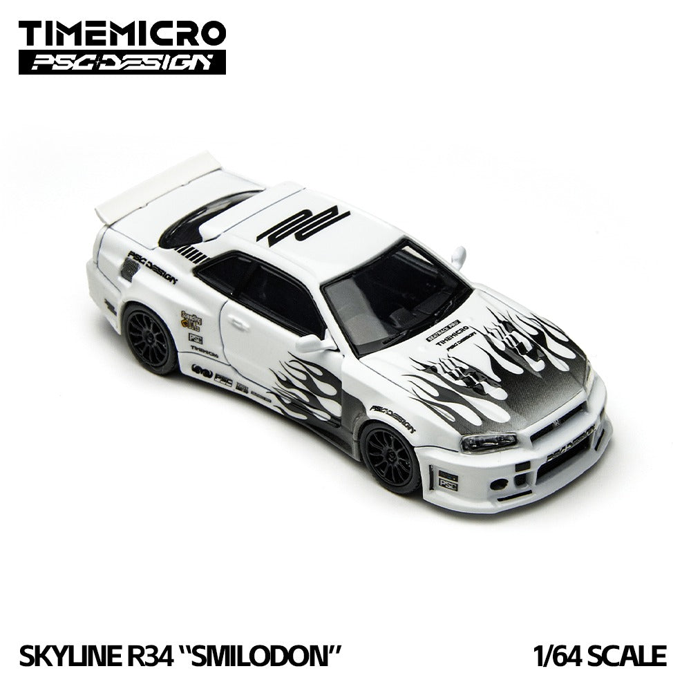Nissan GTR R34 "Smilodon" Black & White - TimeMicro × PSC DESIGN