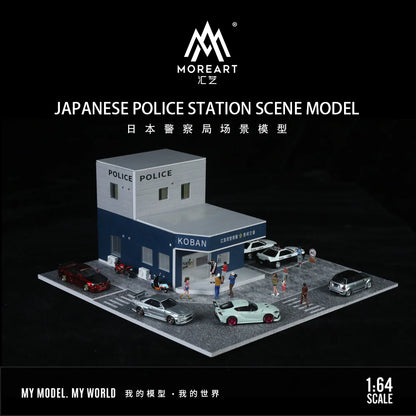 JAPANESE POLICE STATION SCENE MODEL MO936408 - MOREART 1:64