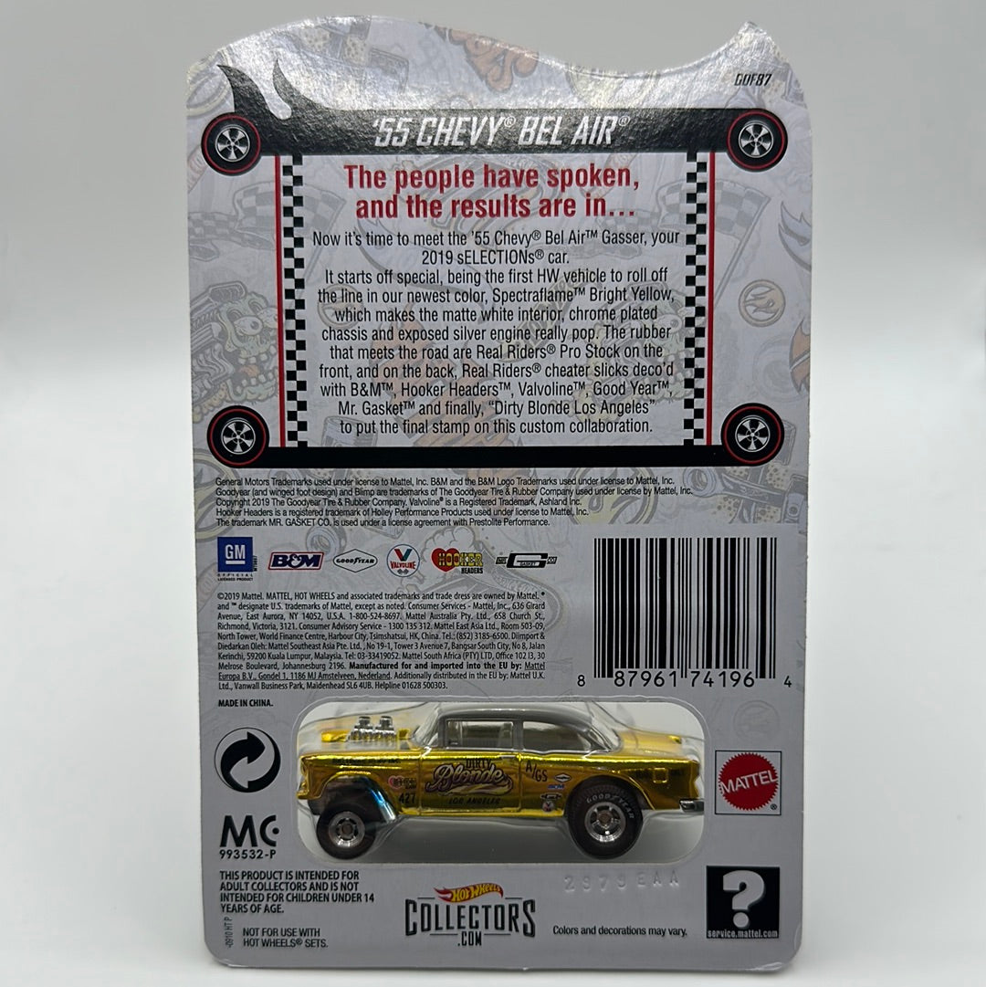 ‘55 Chevy Bel Air 2019 SELECTIONs SERIES 1 of 1 Hotwheels Collectors