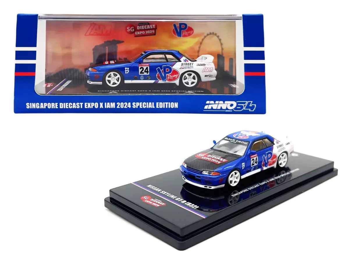 NISSAN SKYLINE GT-R (R32) SINGAPORE DIECAST EXPO 2024 SPECIAL EDITION - INNO64 1:64
