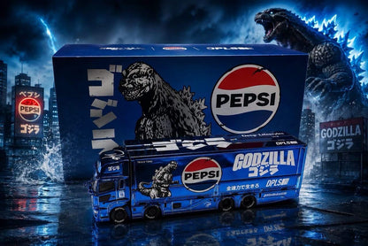 (PRE-ORDER) 2026 Hong Kong Car Show Limited Edition Pepsi-Cola X Godzilla Electroplated Paint GCD MODELS