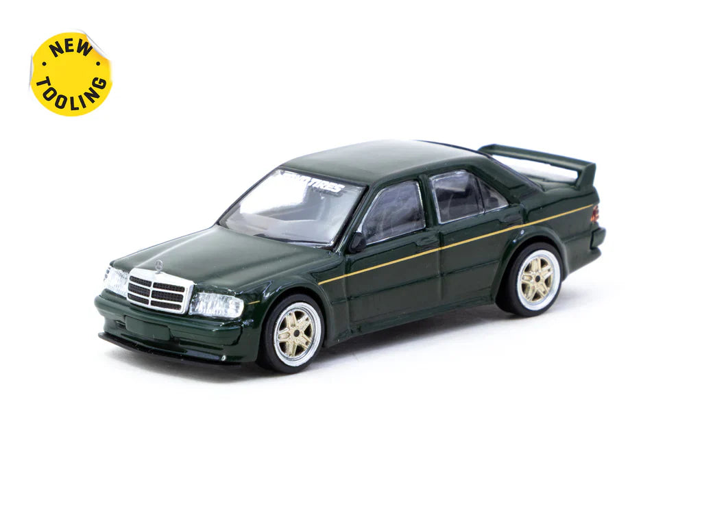 MERCEDES-BENZ 190 E 2.5-16 EVO 1 TOYO TIRES DARK GREEN TARMAC WORKS 1:64