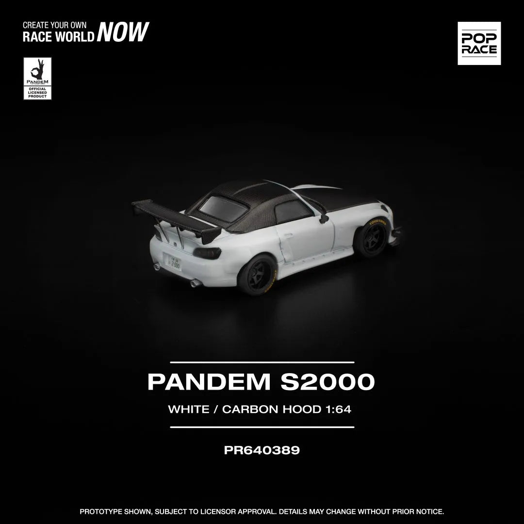 Pandem Honda S2000 White Softtop POP RACE PR64-0389