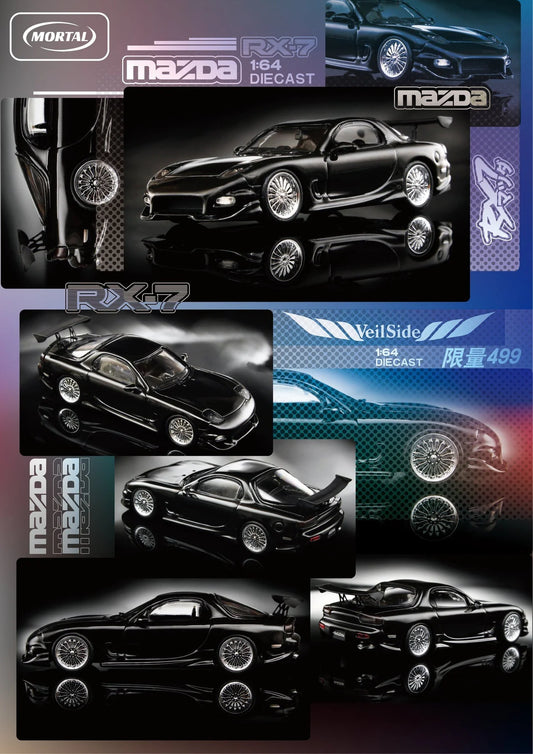 Veilside Mazda RX7 GT WING Black LIMITED TO 299pcs - Mortal 1:64
