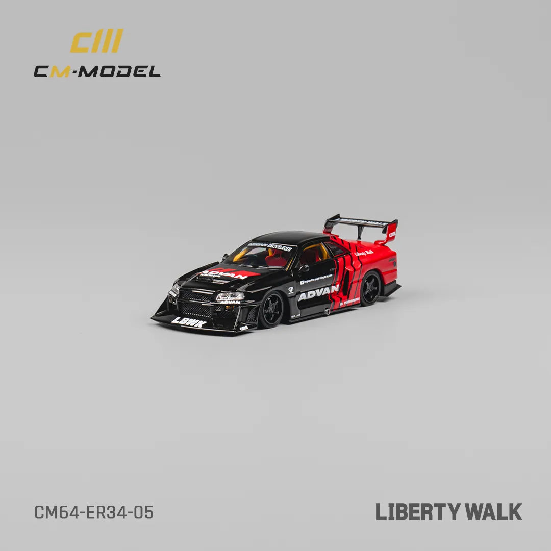 Nissan LBWK ER34 Advan – CM Model 1:64