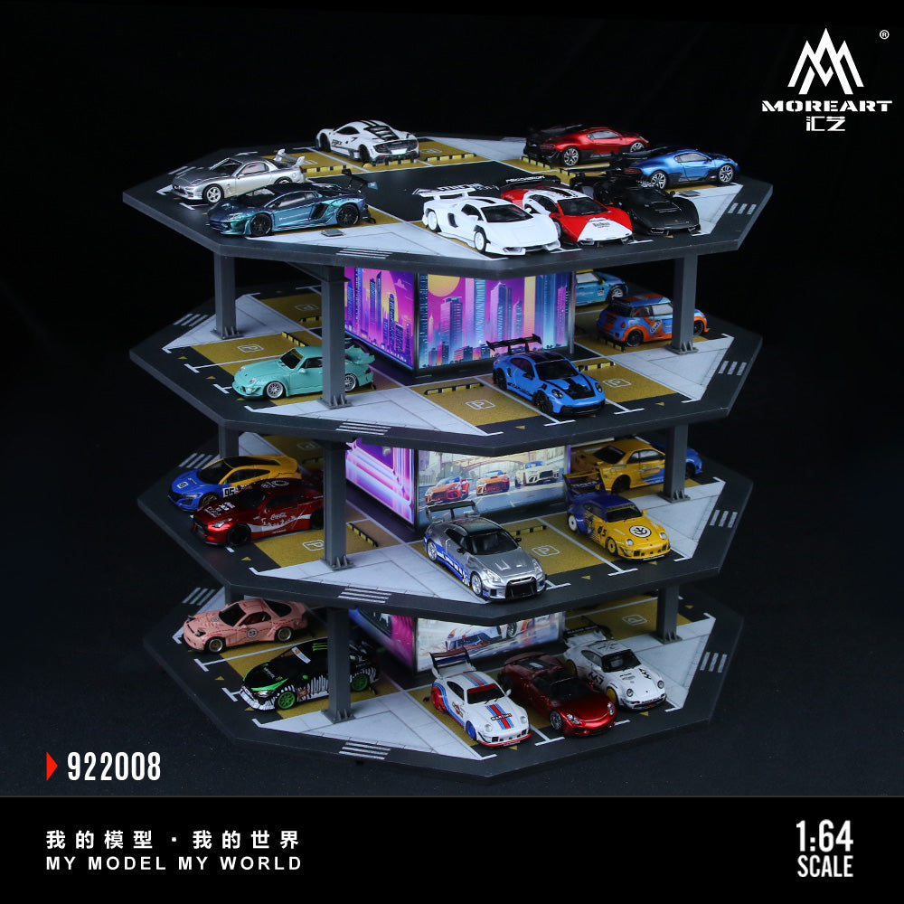 Octagonal Building Parking Lot 02 Simulation Model - Morearts 1:64