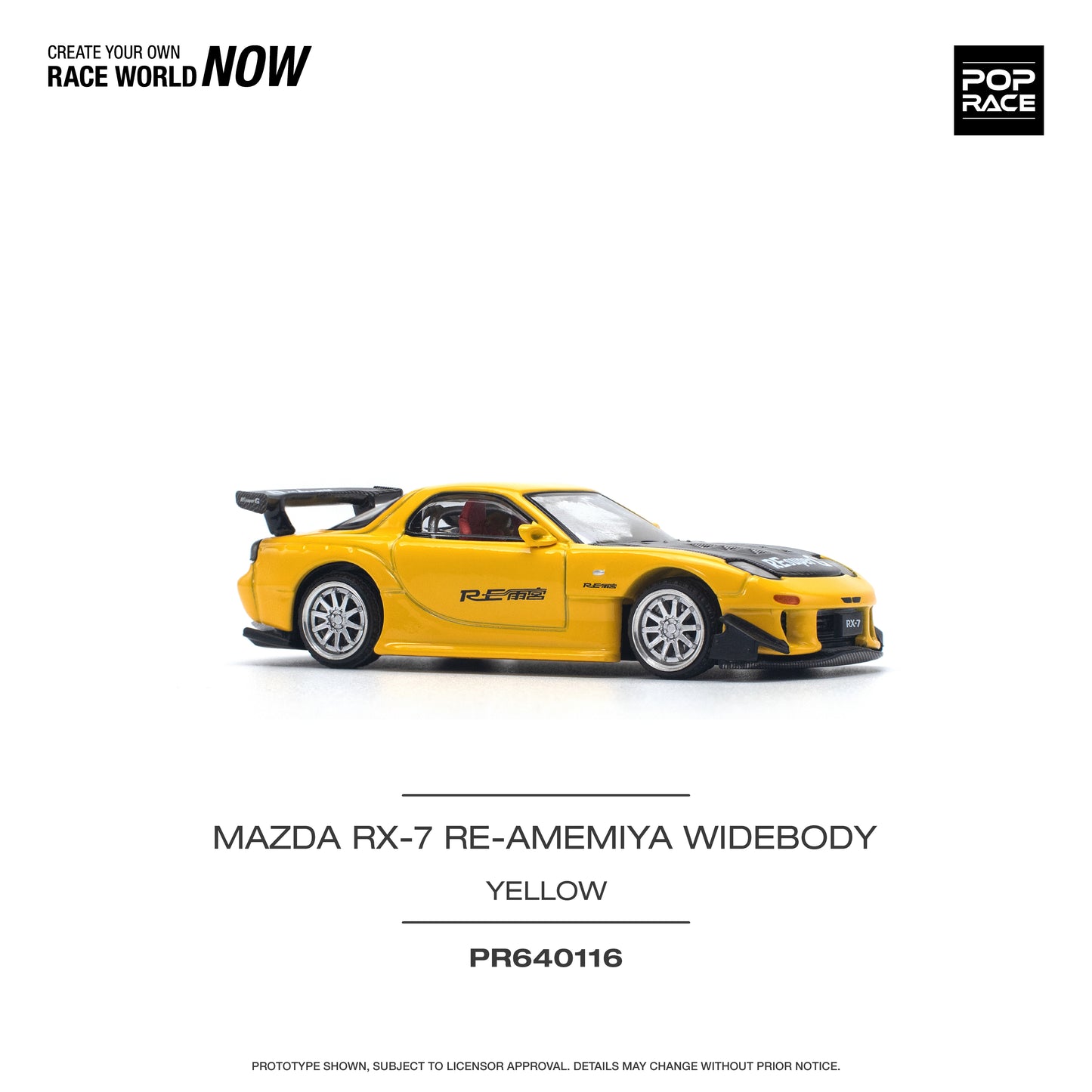 Mazda RX7 Re Amemiya (Yellow) POP RACE 1:64
