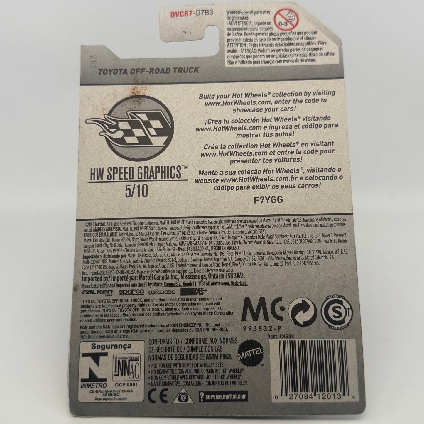 Toyota Off-Road Truck Falken *STH* Super Treasure Hunt - HW Speed Graphics 5/10 Hotwheels Mainline