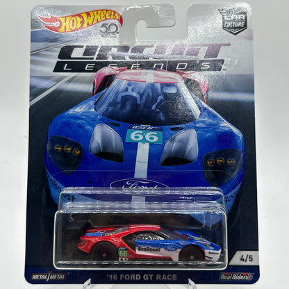 ‘16 Ford GT Race - Circuit Legends 4/5 Hotwheels Premium Car Culture