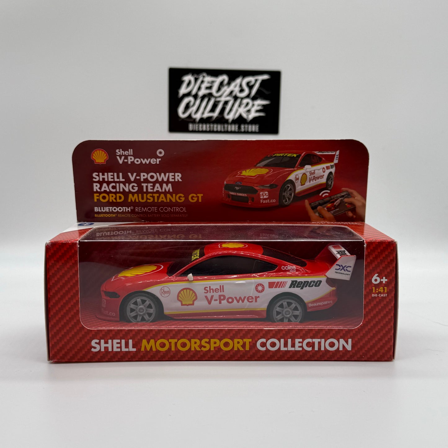 Ford Mustang GT SHELL V-Power Racing Team (Bluetooth Remote Control) Shell Motorsport Collection 1:41 Scale