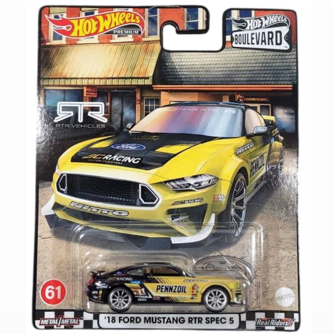 ‘18 Ford Mustang RTR Boulevard #61 Hotwheels Premium