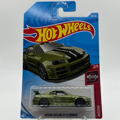 Nissan Skyline GT-R BNR34 - NISSAN 2/5 Hotwheels Mainline 45/250