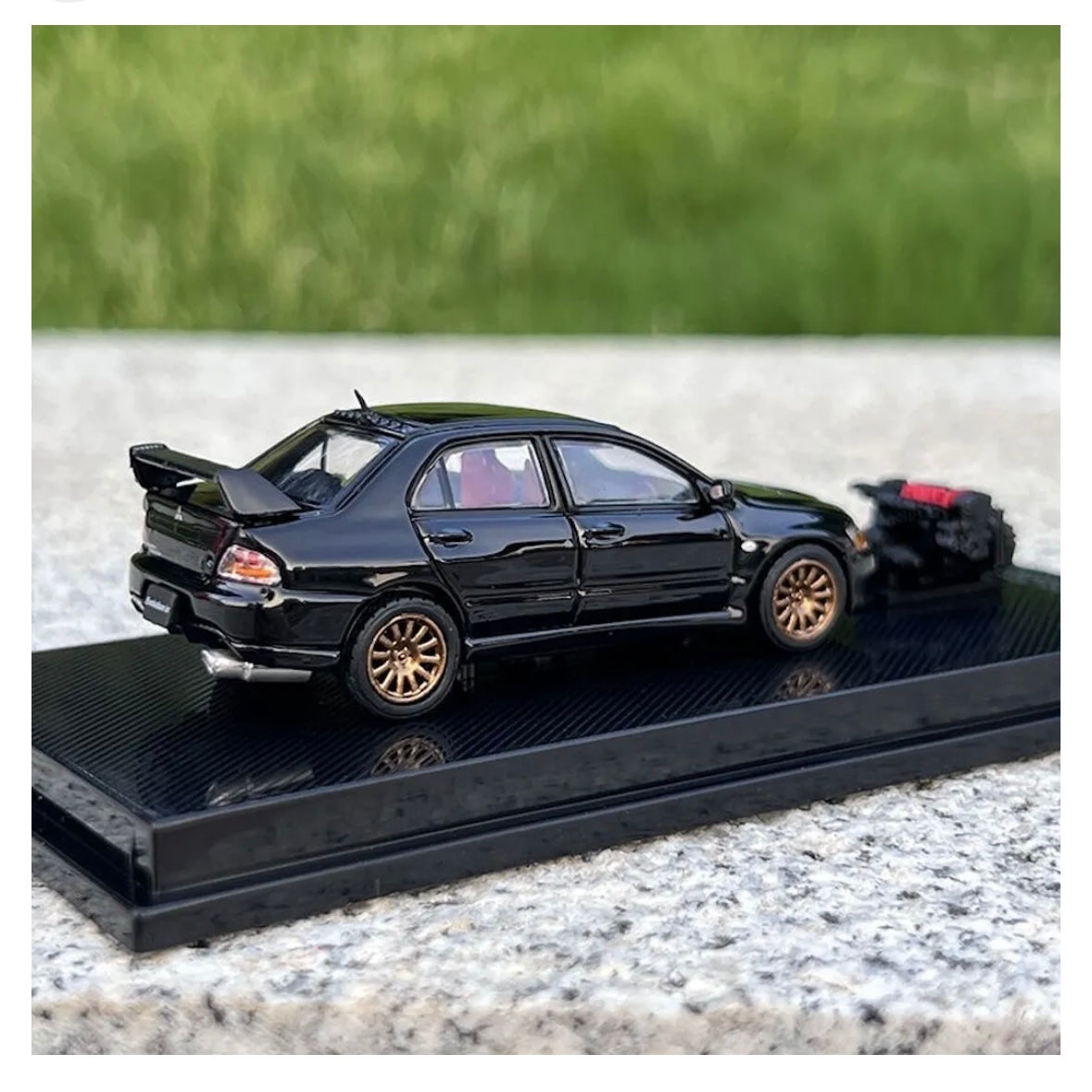 Mitsubishi Lancer EVOLUTION 9 IX (BLACK) w/Engine Sports Model CM 1:64