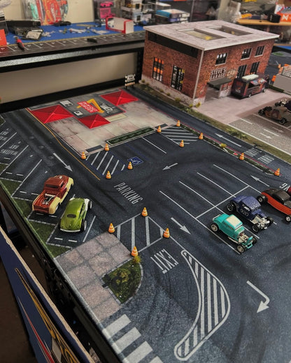 Beach Cafe Diorama mat IN-N-OUT Burgers (90cm x 45cm) ELITE RANGE