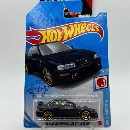 ‘98 Subaru Impreza 22B-STi Version HW J-Imports 1/10 Hotwheels Mainline 124/250 (DARK BLUE)