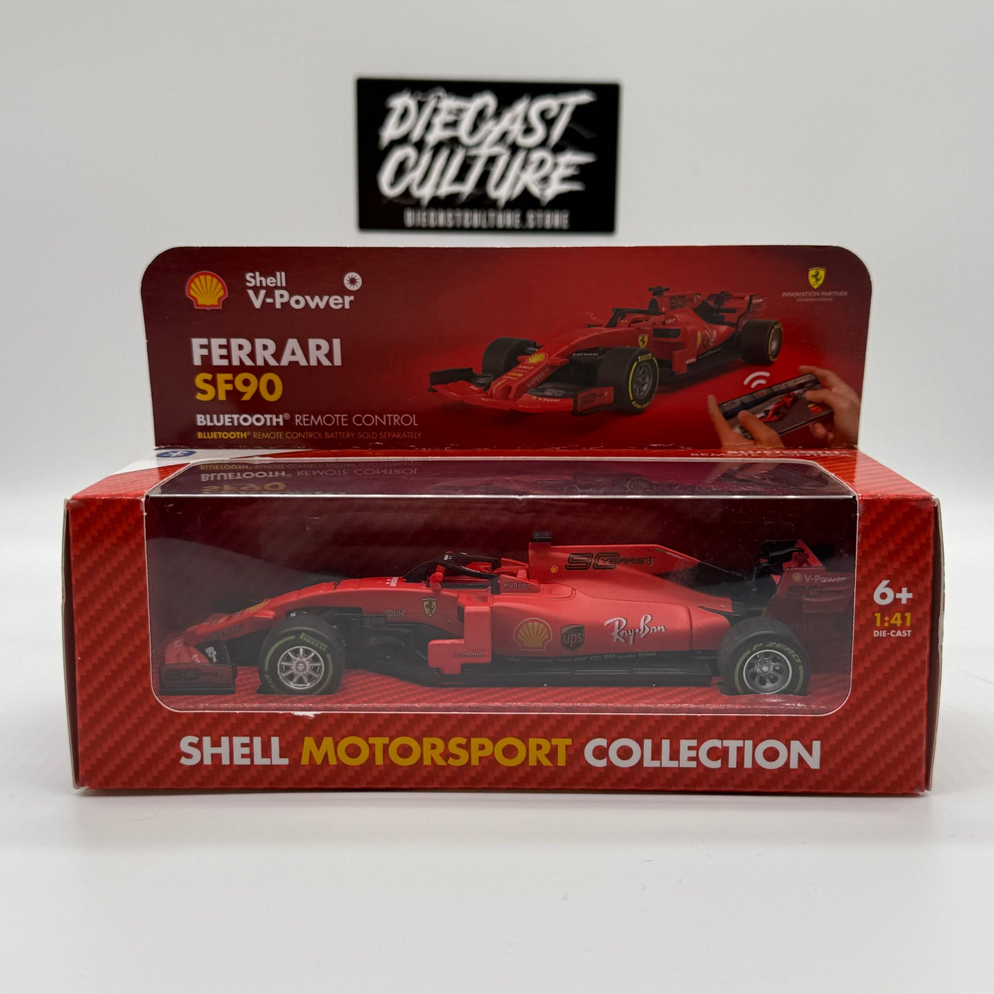 Ferrari SF90 SHELL V-Power (Bluetooth Remote Control) Shell Motorsport Collection 1:41 Scale