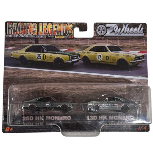 *RAW CHASE* BATHURST TWIN SET - #13D 1968 WINNER & #25 HOLDEN HK MONARO - OZ WHEELS FSD 1:64