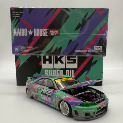 Nissan Skyline GT-R (R33) HKS V1 *RAW CHASE* //129 Kaido House x MiniGT