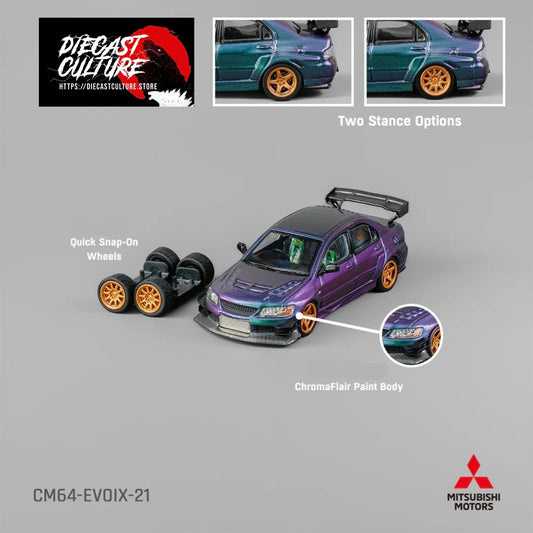 MITSUBISHI LANCER EVOLUTION IX (9) WIDEBODY (PURPLE CHAMELEON)