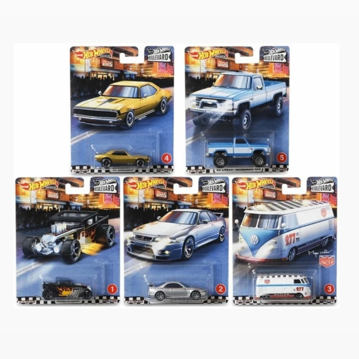 Boulevard 1-5 Complete set Hotwheels Premium