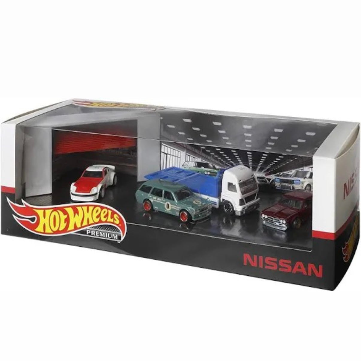Nissan Collectors Car Transporter Box Set GMH40 - Hotwheels Premium 1:64