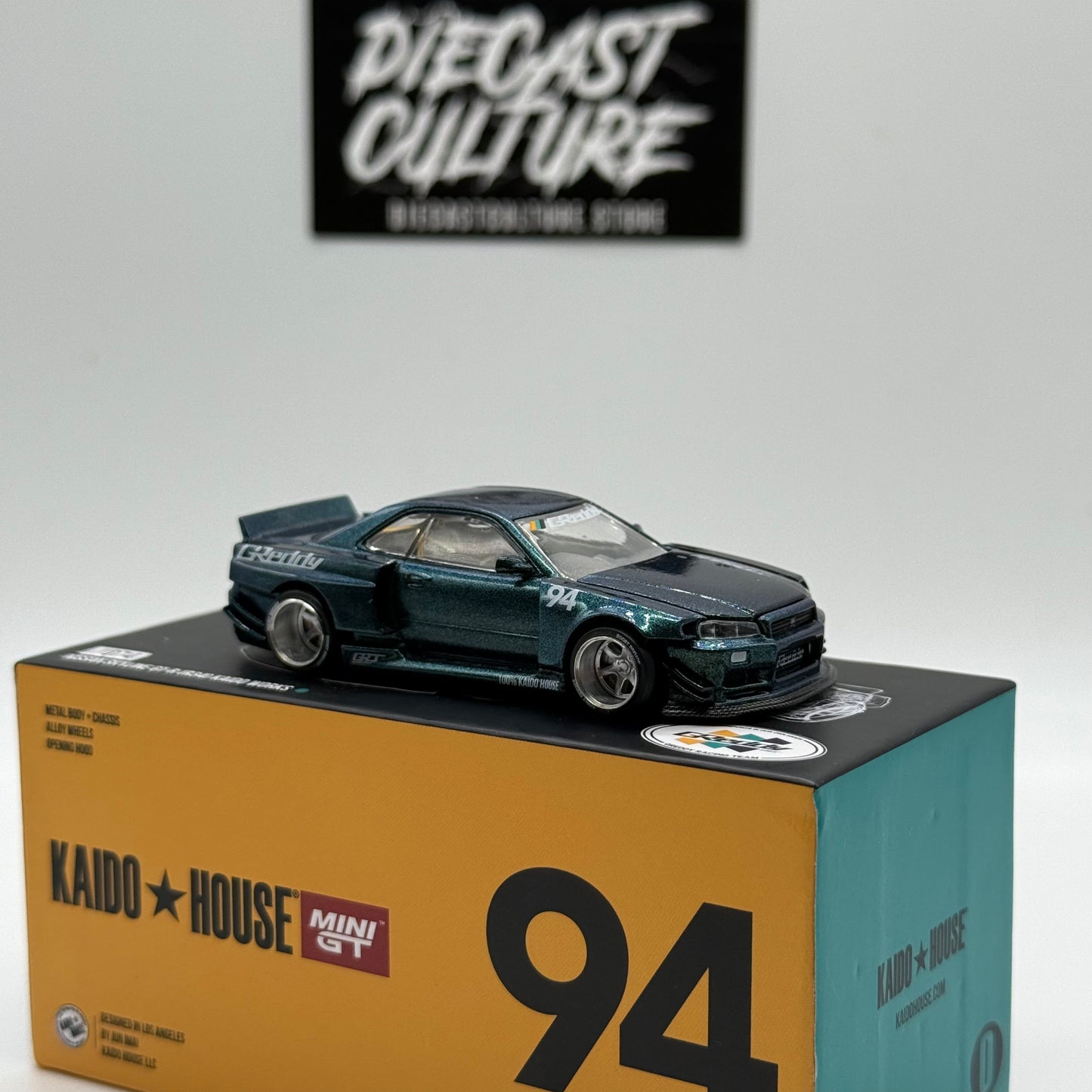 Nissan Skyline GT-R R34 Greddy //074 - Kaido House x MiniGT *Opened*