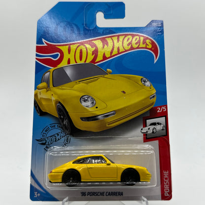 ‘96 Porsche Carrera Yellow - PORSCHE 2/5 Hotwheels Mainline 72/250