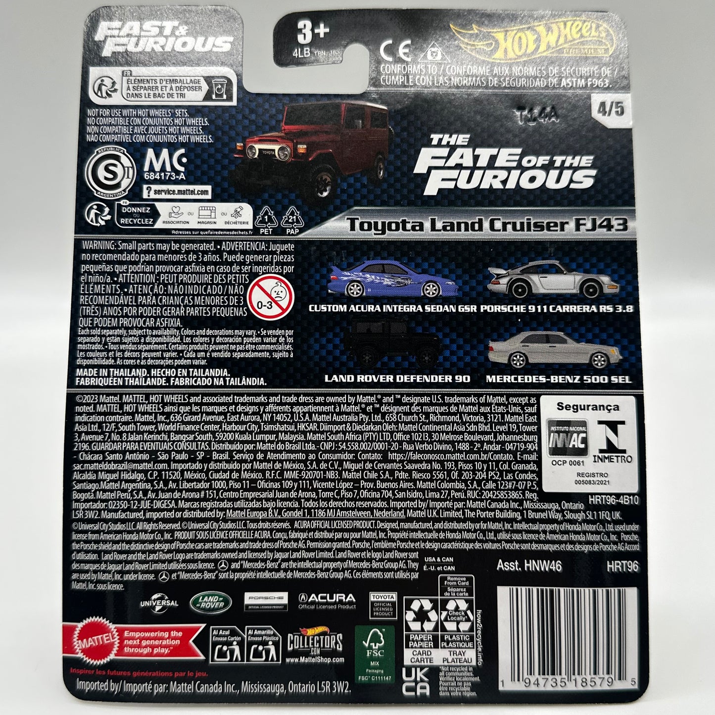 Toyota Land Cruiser FJ43 FAST & FURIOUS 4/5 Hotwheels Premium