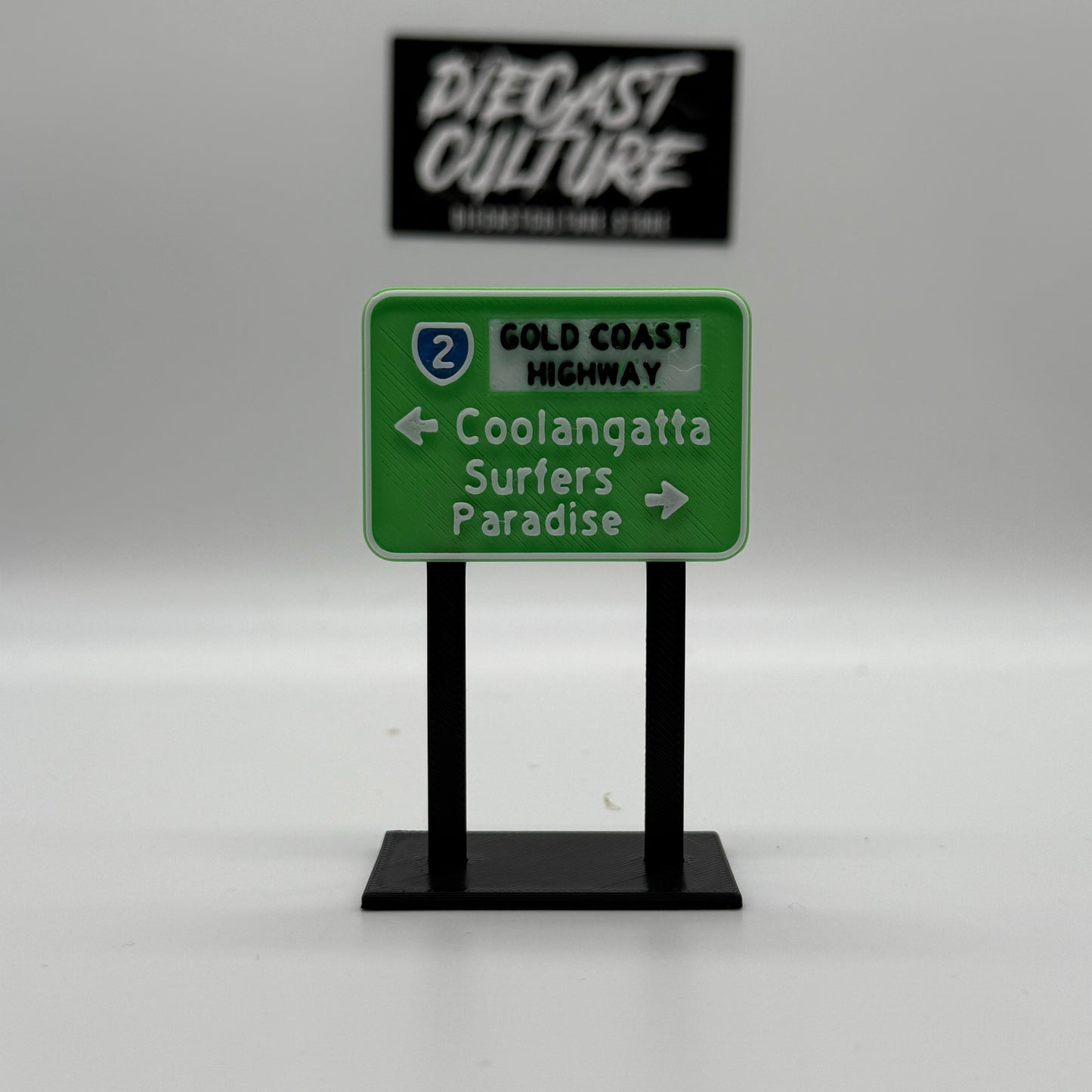 Gold Coast Highway Signage - (Set of 1) Suitable for 1:64 Scale