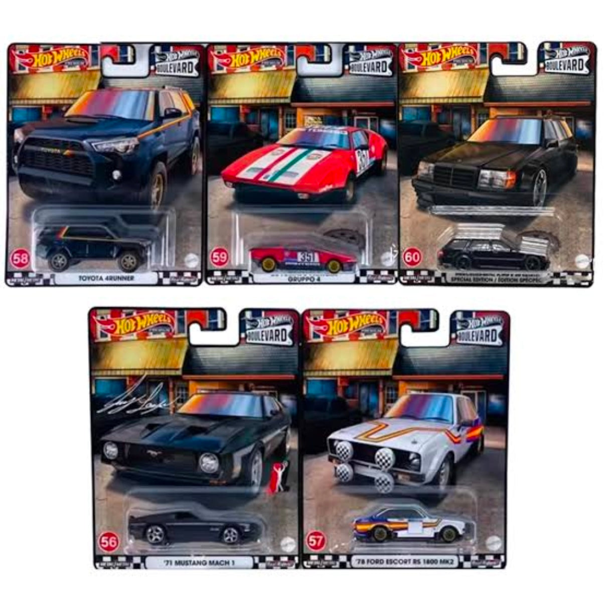 Boulevard #56-60 Set Of 5 Complete Hotwheels Premium