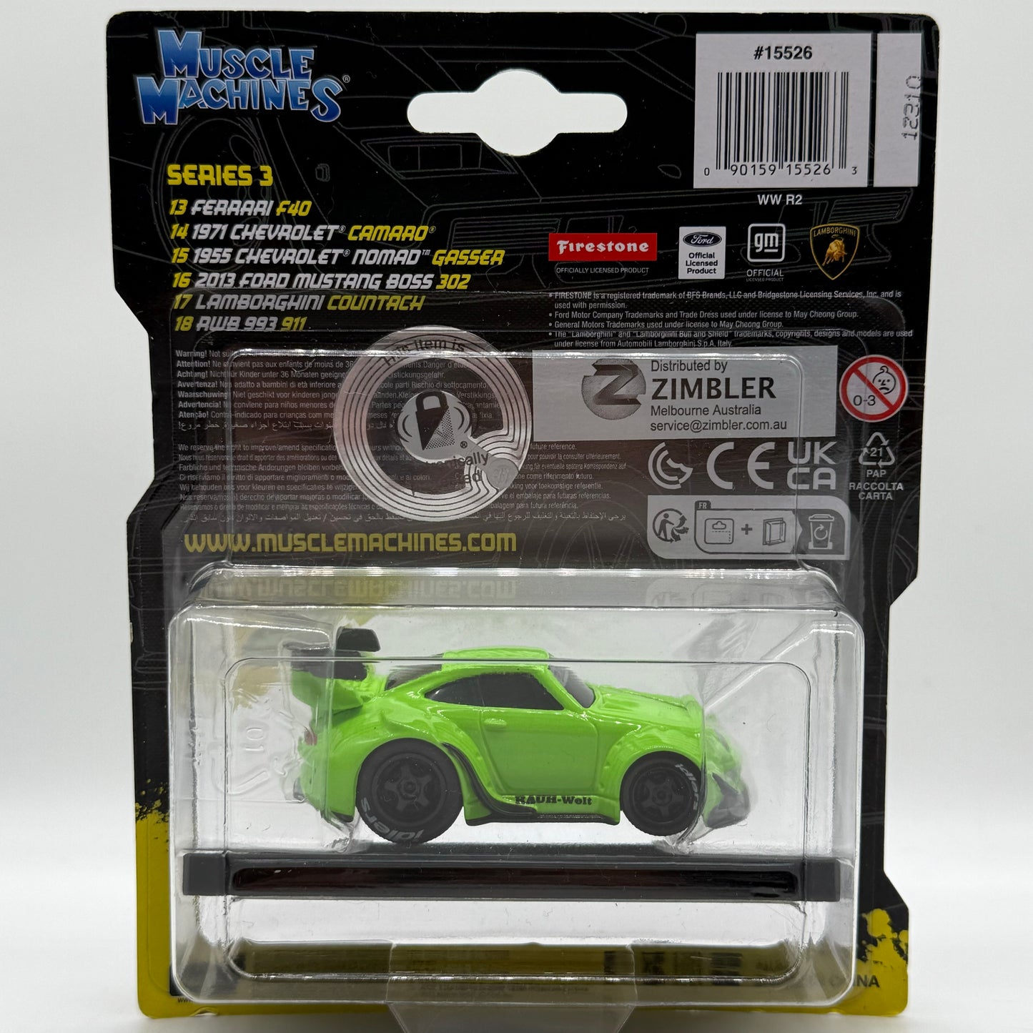 Porsche RWB 993 911 Model 18 - Muscle Machines MAISTO 1:64