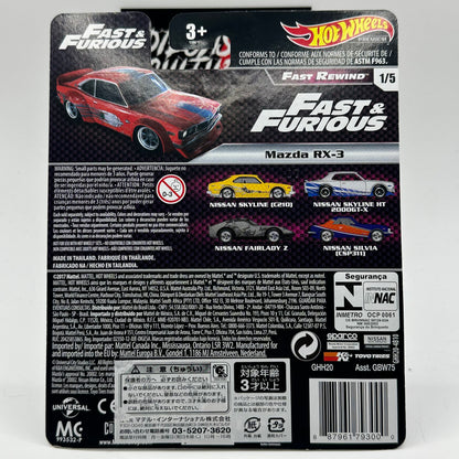 Mazda RX-3 Fast & Furious (Fast Rewinds) 1/5 Hotwheels Premium 1:64