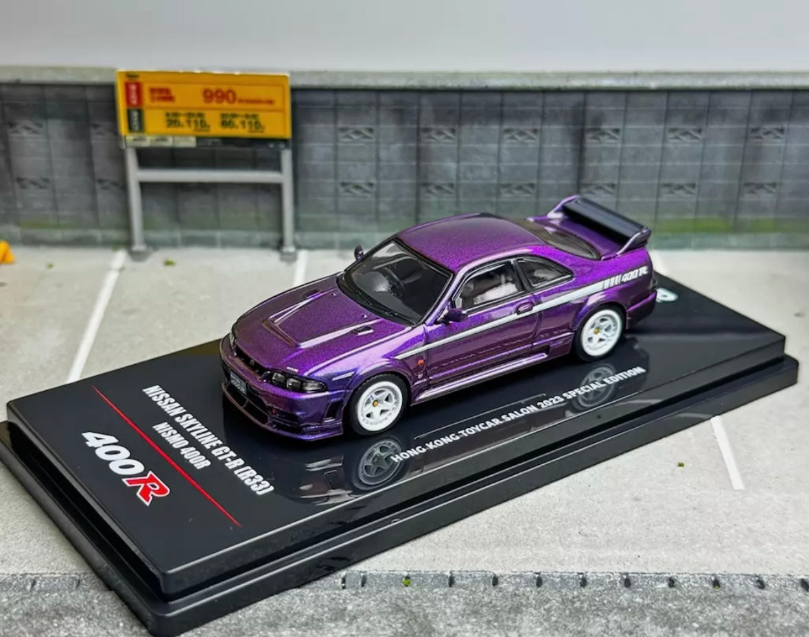 NISSAN SKYLINE GT-R (R33) NISMO 400R Midnight Purple II Hong Kong Toycar Salon 2023 Special ED INNO64