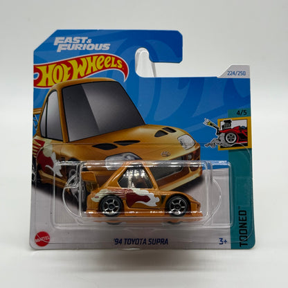 ‘94 Toyota Supra - Fast & Furious Tooned 4/5 Hotwheels Mainline 224/250 SHORT CARD