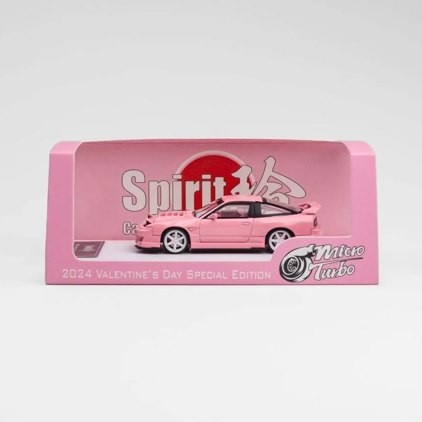 Nissan S13 180SX Pink Valentine Day Special Edition 2024 - Micro Turbo 1:64