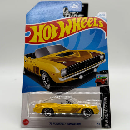 ‘70 Plymouth Barracuda *KROGER EXCLUSIVE* HW Roadsters 3/5 Hotwheels Mainline 20/250