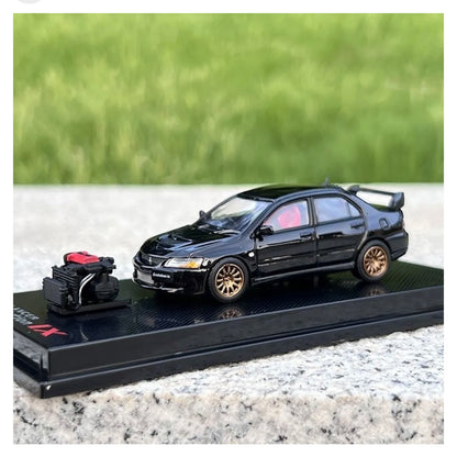 Mitsubishi Lancer EVOLUTION 9 IX (BLACK) w/Engine Sports Model CM 1:64