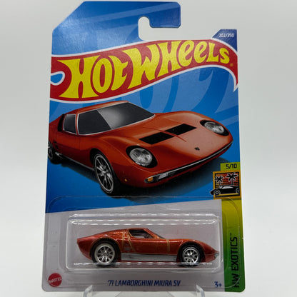 ‘71 Lamborghini Miura SV *STH* Super Treasure Hunt - HW Exotics 5/10 Hotwheels Mainline 202/250