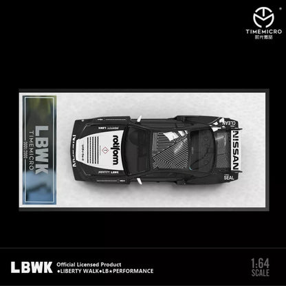 LBWK S15 Black Diecast Model Car - TimeMicro 1:64 Limited to 2000pcs