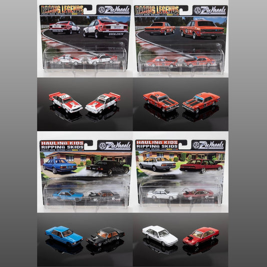 OZWHEELS FSD TWIN ASST - HAULING KIDS RIPPING SKIDS & RACING LEGENDS 1:64