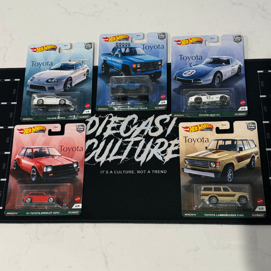 Toyota Set Hotwheels Premium Car Culture - COMPLETE SET OF 5