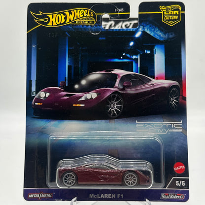 Mclaren F1 - Exotic Envy 5/5 Hotwheels Premium CAR CULTURE