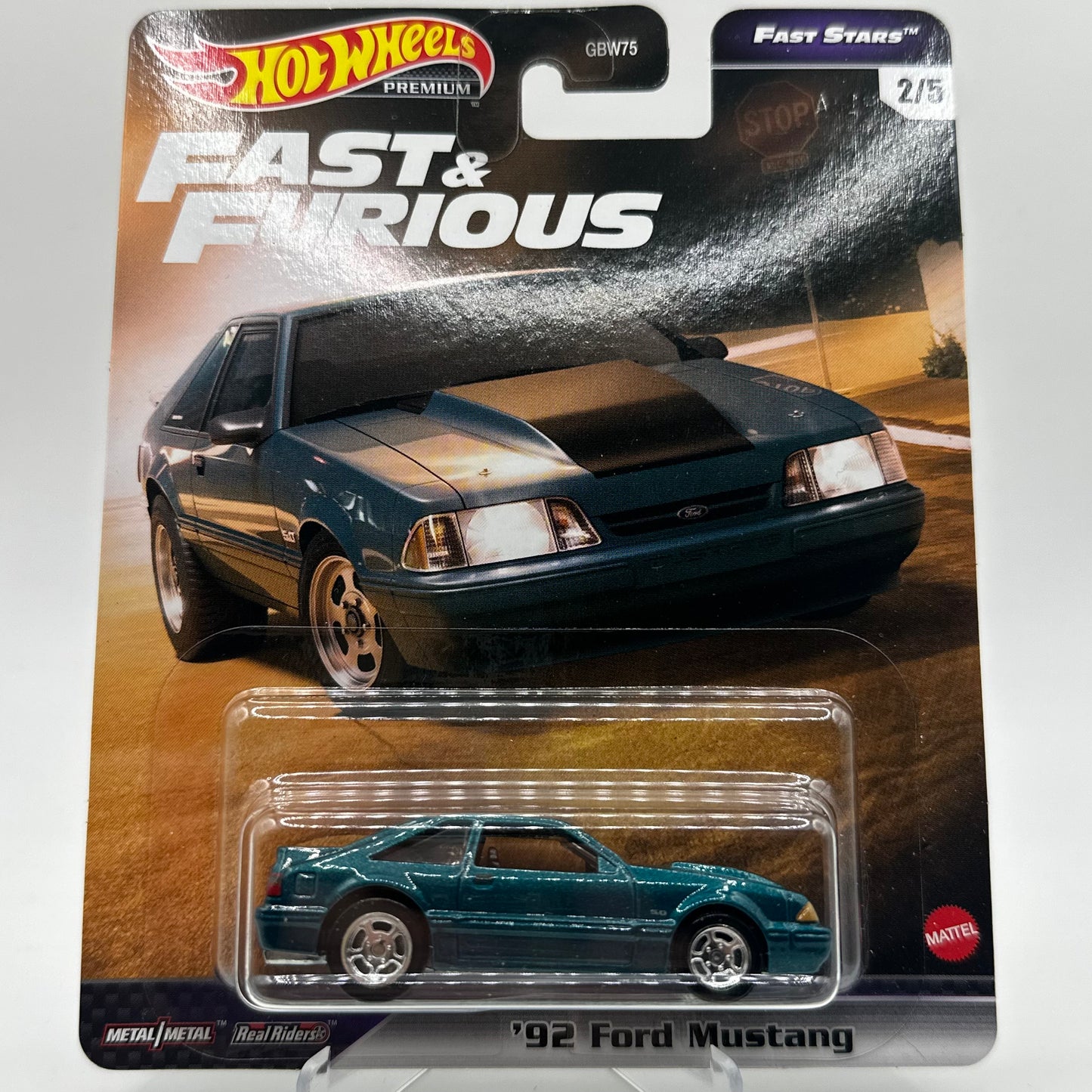 ‘92 Ford Mustang FAST & FURIOUS 2/5 Fast Stars Hotwheels Premium