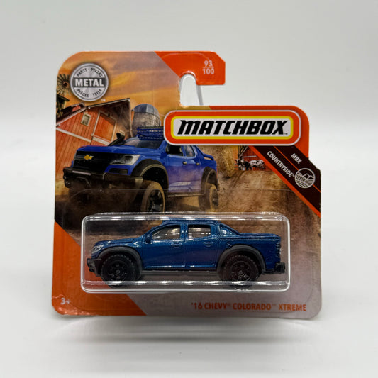 ‘’16 Chevy Colorado XTREME - Matchbox MBX Countryside 93/100 *CRACKED BLISTER*