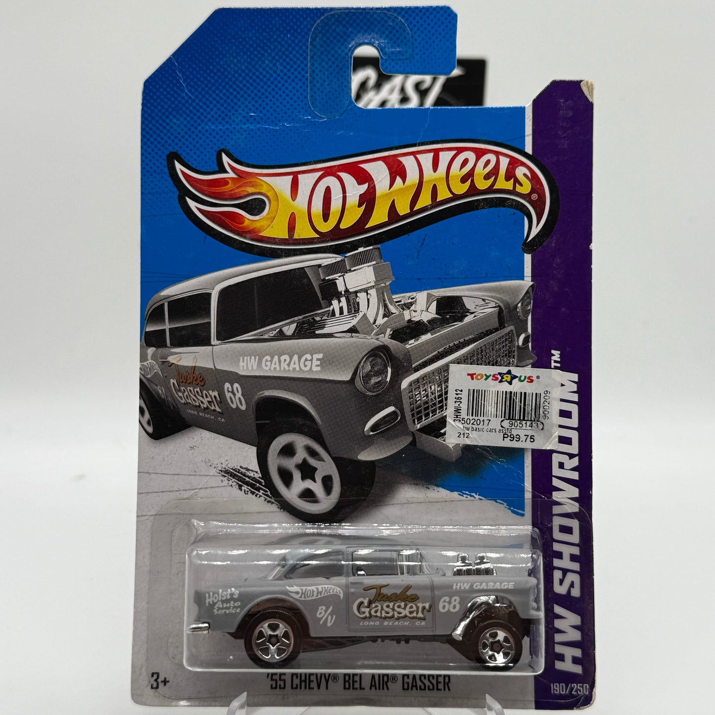 ‘55 Chevy Bel Air Gasser - HW Showroom 190/250 Hotwheels Mainline 2013 *STICKER ON FRONT*