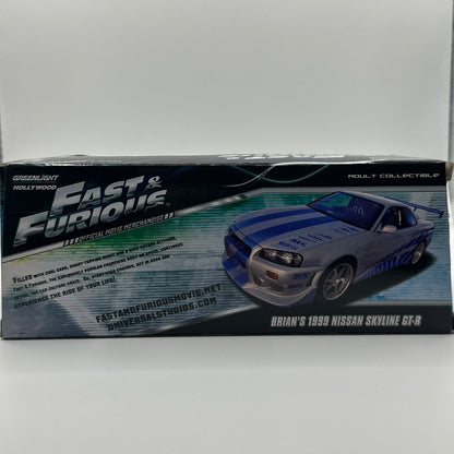 Brian’s 1999 Nissan Skyline GT-R FAST & FURIOUS LIMITED EDITION 1:43 Scale GREENLIGHT Hollywood