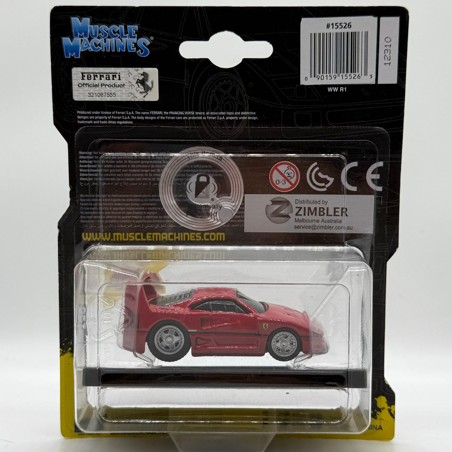 Ferrari F40 Model 13 - Muscle Machines MAISTO 1:64