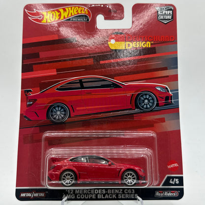 ‘12 Mercedes-Benz C63 AMG Coupe Black Series Deutschland 4/5 Hotwheels Premium