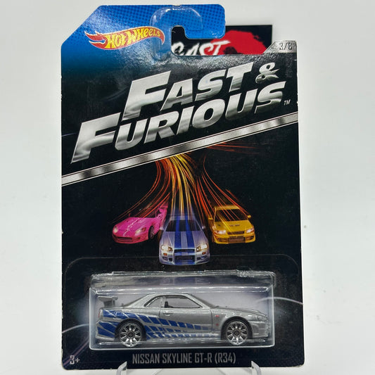 Nissan Skyline GT-R R34 - FAST & FURIOUS 2/8 Hotwheels Mainline Themed